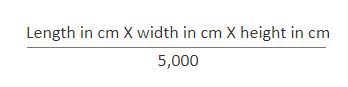 calculate dimensional weight