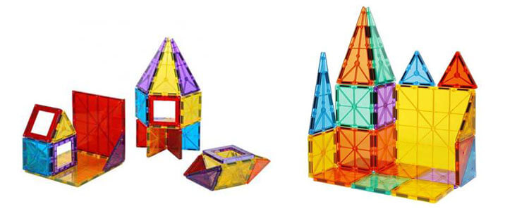 3D magnetic building blocks
