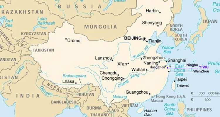 yiwu map