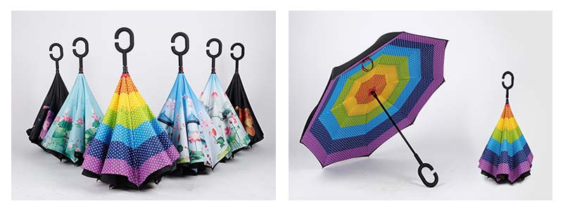 Reverse inverted umbrella