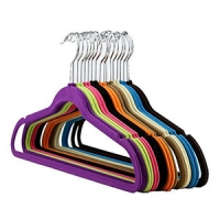 Hot-sale-plastic-velvet-flocked-suit-hanger