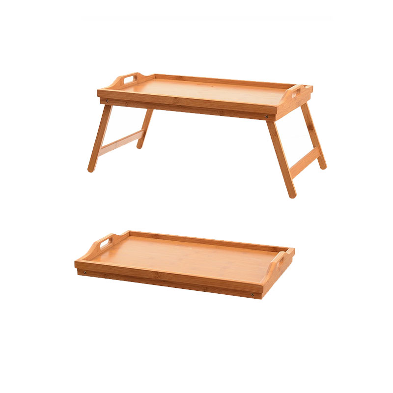 bamboo wooden laptop bed tray with foldable legs for TV and breakfast