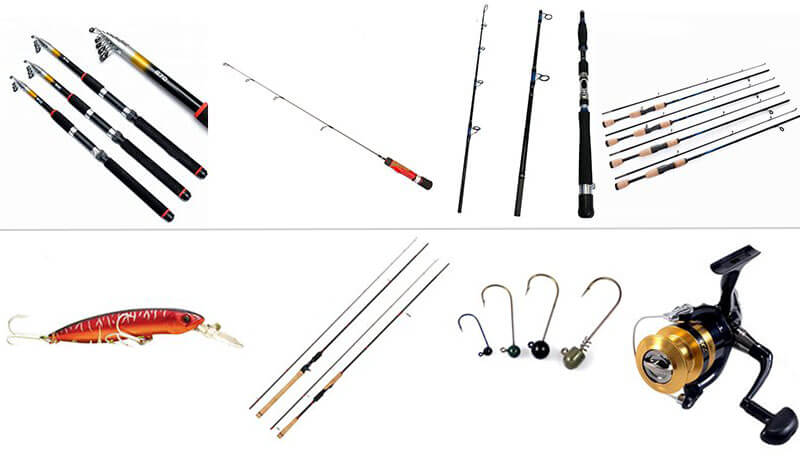 fishing rods and tackle