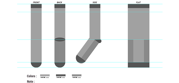 socks design template