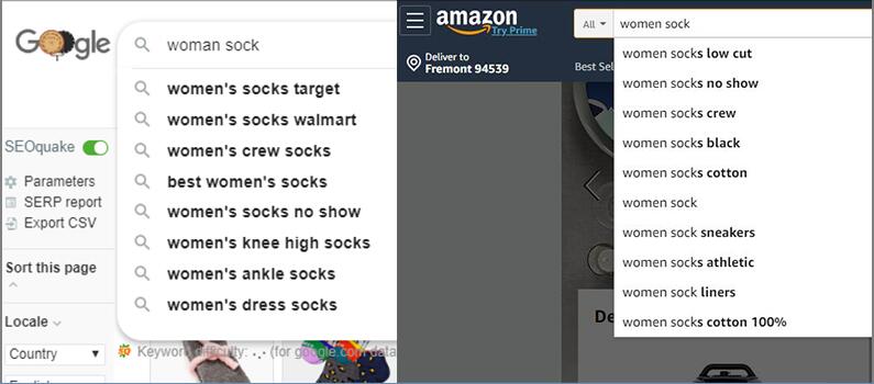 amazon sock keywords