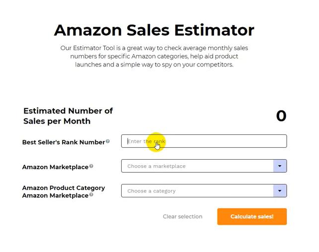 Amazon sales estimator