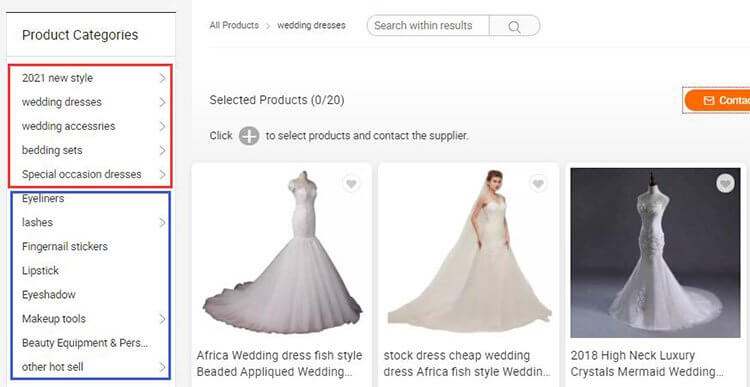 Clothing traders on Alibaba