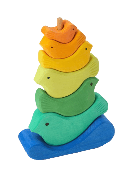 best wooden toys - Wooden Bird Stacking Toy