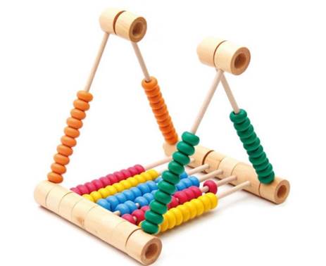 best wooden toys - Rainbow bead abacus 