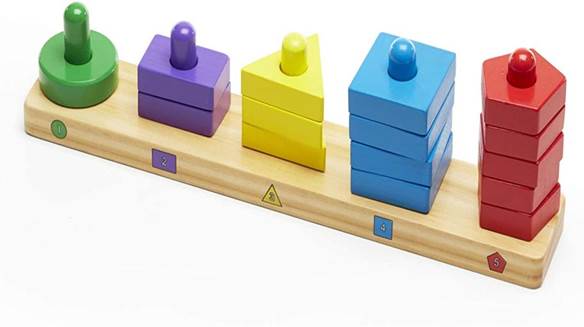 best wooden toys - Stack & Sort Board