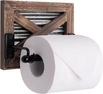 Wooden toilet paper holder