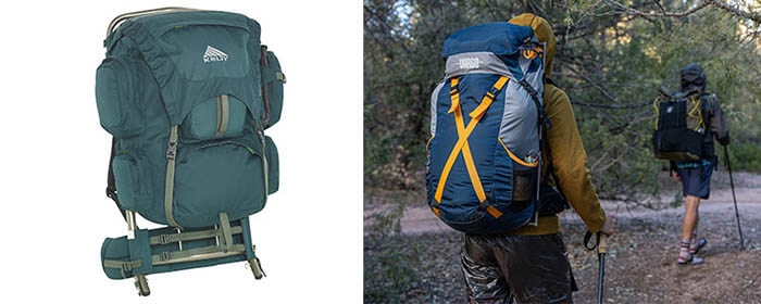 External-frame hiking backpack