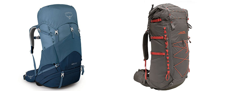 Frameless hiking backpack