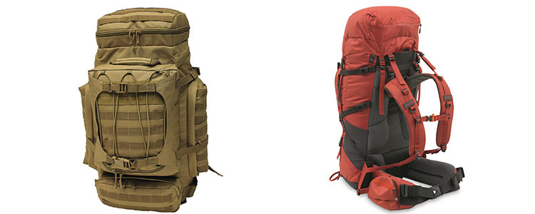 Internal-frame hiking backpack