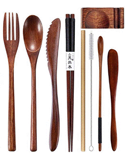 Wooden Bamboo Cutlery Set