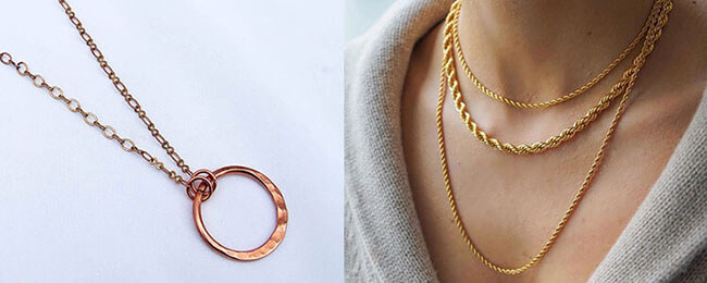 Brass and copper jewelry