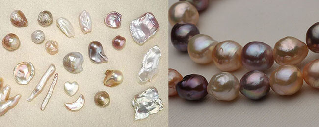 Colors of baroque pearls