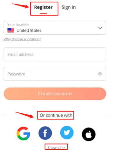 Step5 create an Aliexpress account