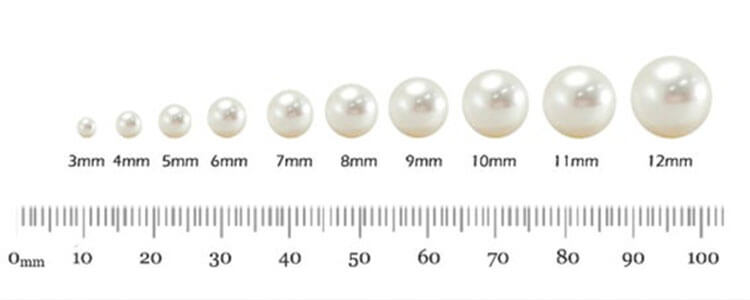 different pearl sizes