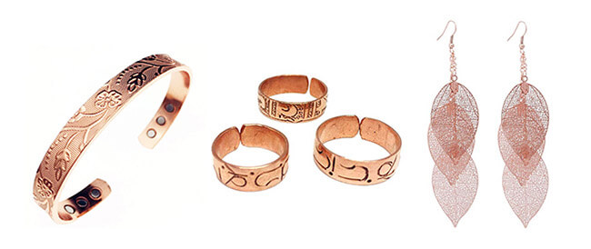 copper jewellery, base metals