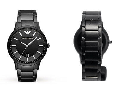 Quartz Watch with Black PVD Bracelet and Case