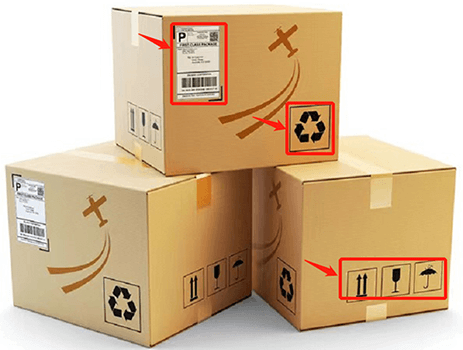 shipping marks on cartons or crates