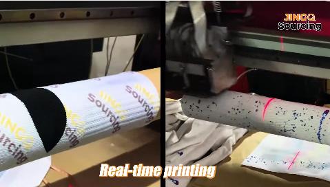 rinting jingsouring logo on blank socks