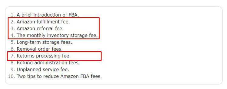 Amazon Referral Fees & FBA fees