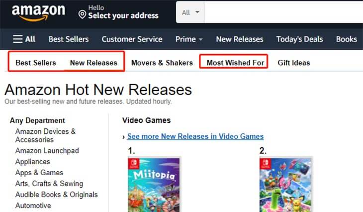 amazon best seller new release list