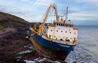 vessel running aground
