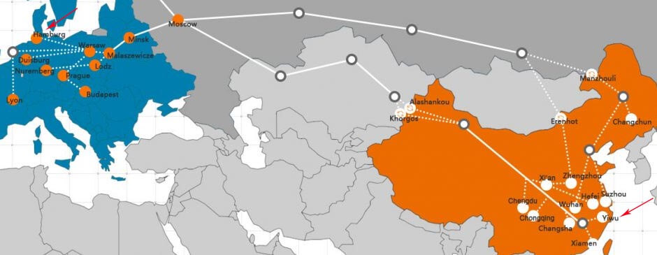 china to germany route by railway