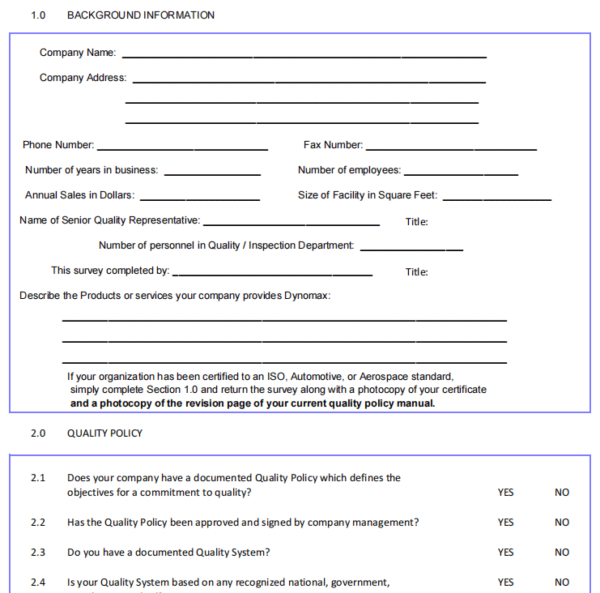 a checklist for supplier audit