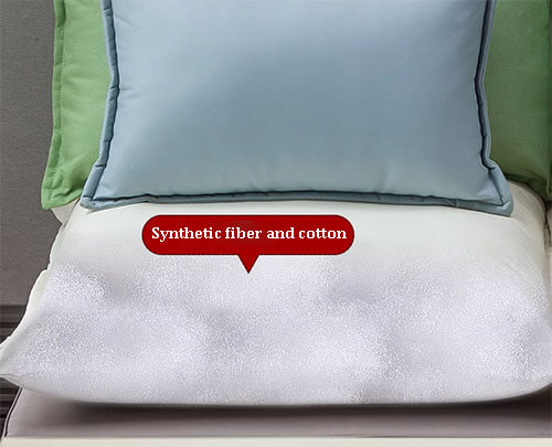 Synthetic cotton filling for sofa cushions