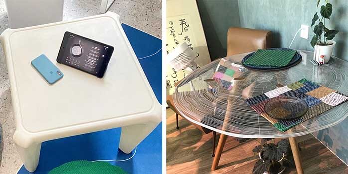 Plastic desks