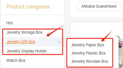 Alibaba packaging classification