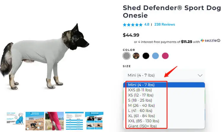 Shed Defender sizing