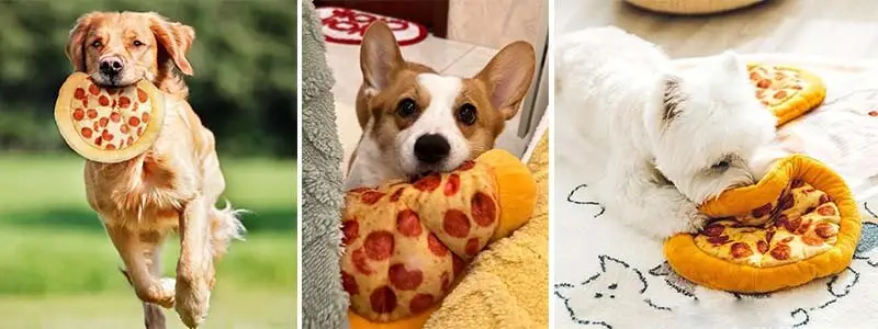 Pizza Squeaky Plush Toy