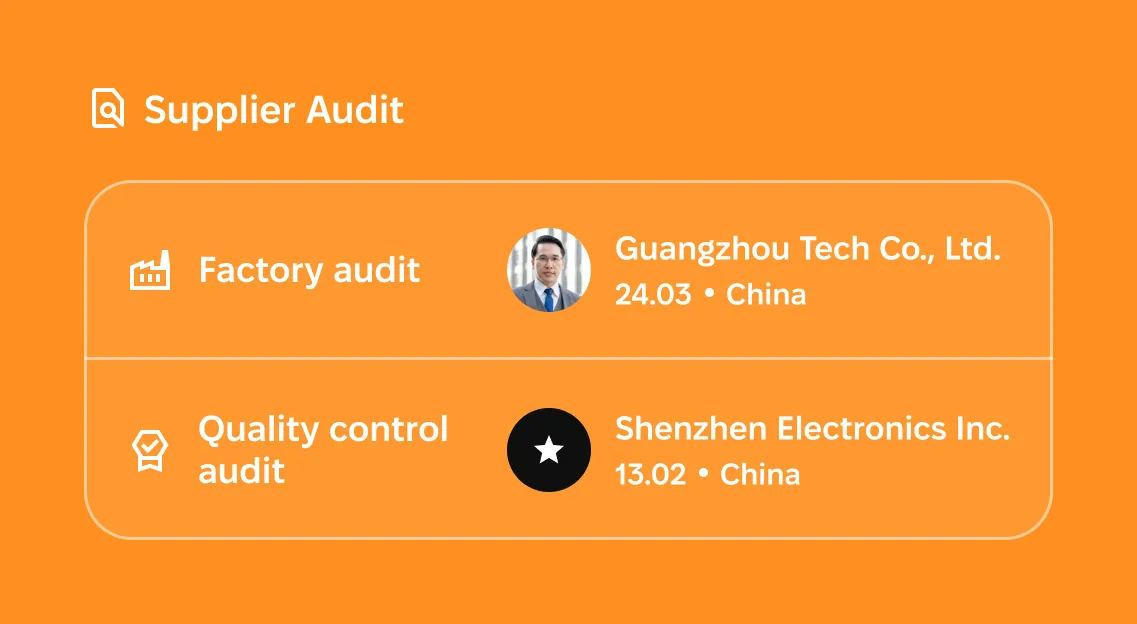 Factory and supplier audit