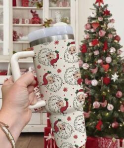 tumbler with christmas design