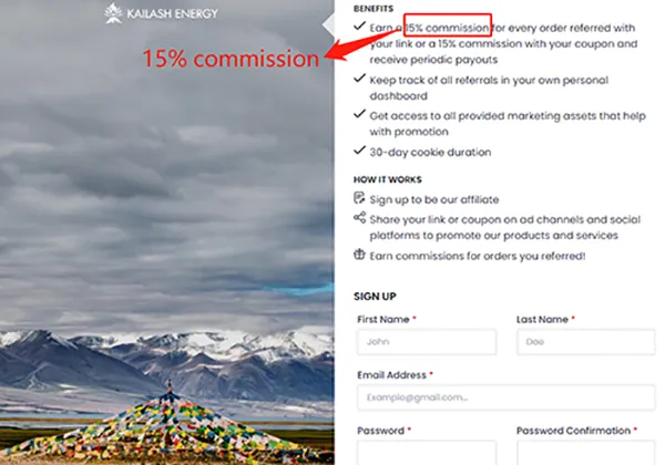 Kailash Energy affiliate program