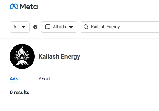 Kailash Energy meta ads result