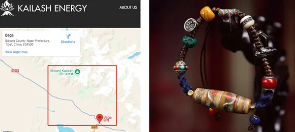 kailash energy location and Tibetan bead jewelry