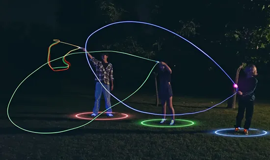 Glow-in-the-dark floating rope