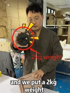 put a 2kg weight in bag