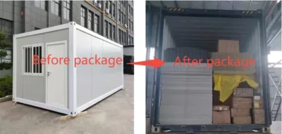 before and after package single-room container house