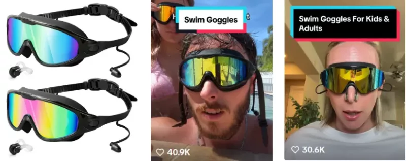 swim Goggles with Earplugs