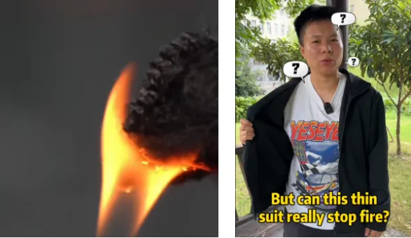 prueba de fuego sudadera ignífuga