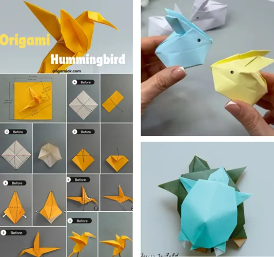 tutorial de origami en Pinterest
