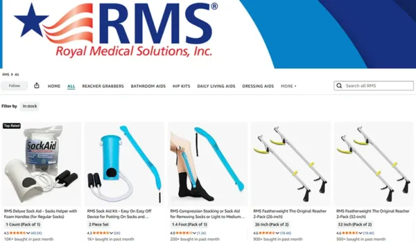 A Brand Specializing in Sock-Wearing Aids for Seniors