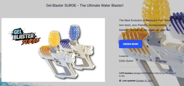 Gel Blaster Kickstarter project
